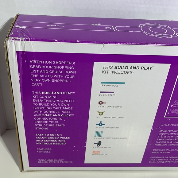 Antsy Pants Kids 30 Piece Build and Play Market Cart Kit Set - Picture 5 of 6